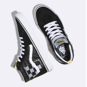 Vans Erkek Spor Ayakkabı Mixed Quilting Sk8-Hi Siyah/Beyaz | 10413-100